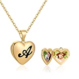 IEFWELL Locket Necklaces That Holds Pictures, 14K Gold...