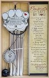 Pet Memorial Wind Chime - 18' Metal Casted Pawprint Wind...