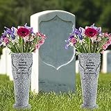 MIBUNG 2 Pack Cemetery Grave Flower Vase, Angel Wings Vase...