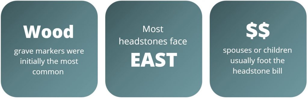 Headstone placement facts