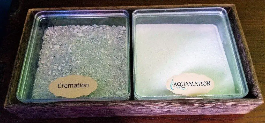 Aquamation vs cremation ash