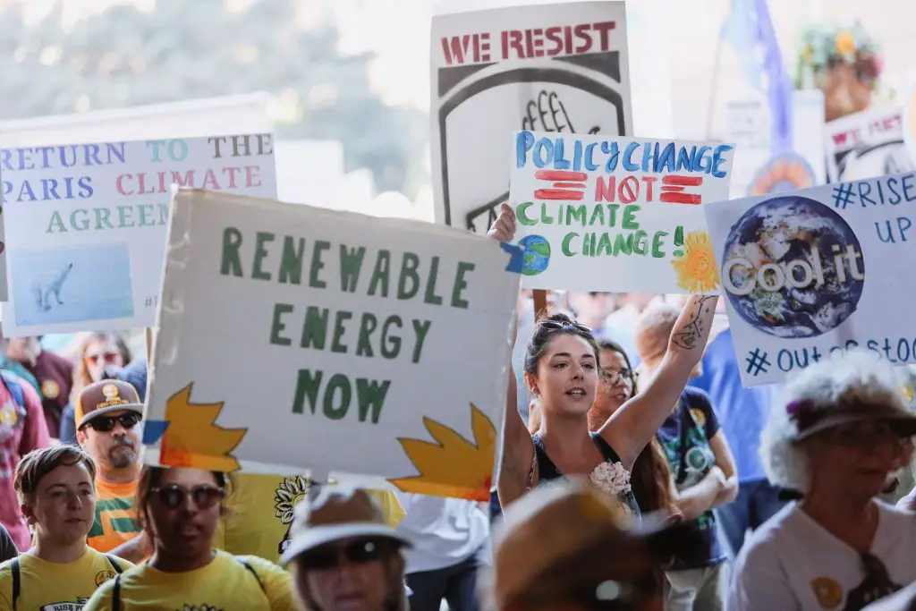 Climate change protest