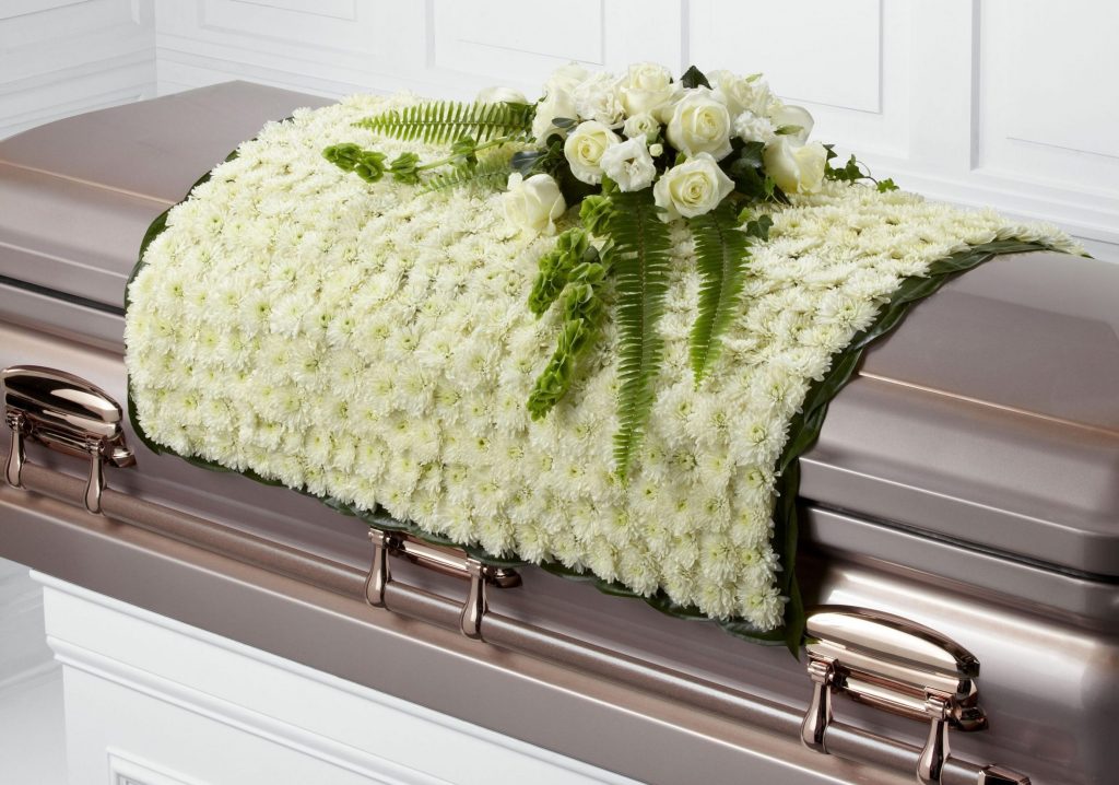 daisy casket blanket