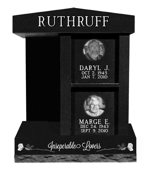double cremation headstone