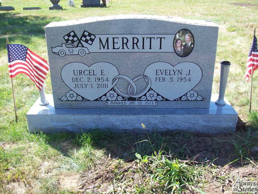 Double Headstone With Picture